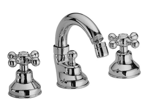 DEDRA 21104 - 3 hole countertop bidet tap with individual rosettes _ Rubinetterie Frattini